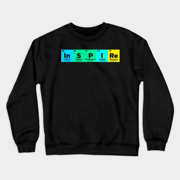 Inspire - Periodic Table - Funny Gift for Chemist, Science Teacher, Doctors and Science Club Crewneck Sweatshirt by TonTomDesignz